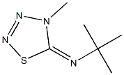 4-Methyl-N-tert-butyl-1,2,3,4-thiatriazol-5(4H)-imine Struktur