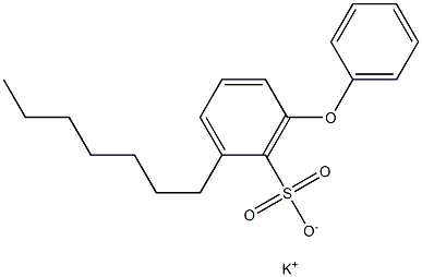 2-Heptyl-6-phenoxybenzenesulfonic acid potassium salt Struktur