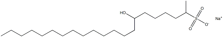 7-Hydroxyhenicosane-2-sulfonic acid sodium salt Struktur