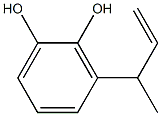 3-(1-Methyl-2-propenyl)-1,2-benzenediol Struktur