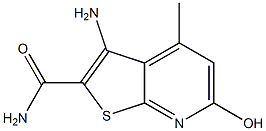 3-Amino-4-methyl-6-hydroxythieno[2,3-b]pyridine-2-carboxamide Struktur