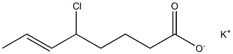 5-Chloro-6-octenoic acid potassium salt Struktur