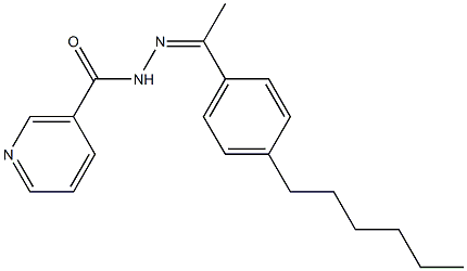 NICOTINIC ACID (1-(4-HEXYL-PHENYL)-ETHYLIDENE)-HYDRAZIDE Struktur