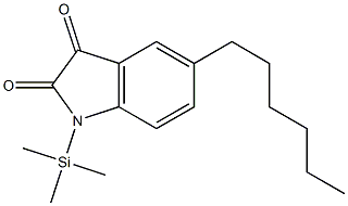 5-Hexyl-1-(trimethylsilyl)-1H-indole-2,3-dione Struktur