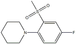 1-[4-Fluoro-2-(methylsulfonyl)phenyl]piperidine- Struktur