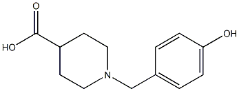 1-(4-hydroxybenzyl)piperidine-4-carboxylic acid Struktur