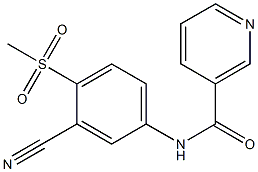 N-[3-cyano-4-(methylsulfonyl)phenyl]nicotinamide Struktur