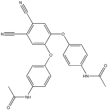 N1-(4-{2-[4-(acetylamino)phenoxy]-4,5-dicyanophenoxy}phenyl)acetamide Struktur