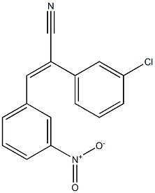 2-(3-chlorophenyl)-3-(3-nitrophenyl)acrylonitrile Struktur