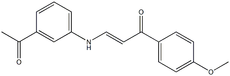 3-(3-acetylanilino)-1-(4-methoxyphenyl)prop-2-en-1-one Struktur