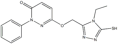 6-[(4-ethyl-5-sulfanyl-4H-1,2,4-triazol-3-yl)methoxy]-2-phenyl-3(2H)-pyridazinone Struktur