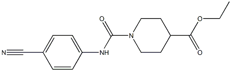 ethyl 1-{[(4-cyanophenyl)amino]carbonyl}piperidine-4-carboxylate Struktur