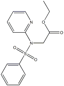 ethyl 2-[(phenylsulfonyl)(2-pyridinyl)amino]acetate Struktur
