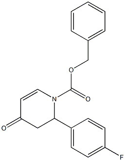 benzyl 2-(4-fluorophenyl)-3,4-dihydro-4-oxopyridine-1(2H)-carboxylate Struktur
