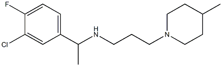[1-(3-chloro-4-fluorophenyl)ethyl][3-(4-methylpiperidin-1-yl)propyl]amine Struktur