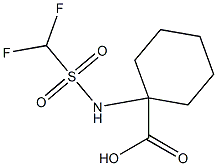 1-(difluoromethanesulfonamido)cyclohexane-1-carboxylic acid Struktur