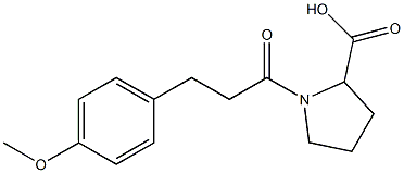 1-[3-(4-methoxyphenyl)propanoyl]pyrrolidine-2-carboxylic acid Struktur