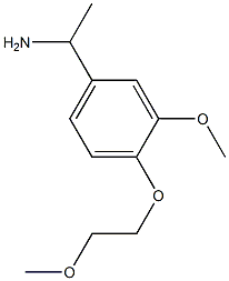 1-[3-methoxy-4-(2-methoxyethoxy)phenyl]ethan-1-amine Struktur
