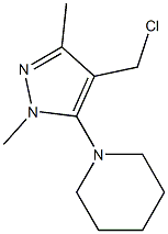 1-[4-(chloromethyl)-1,3-dimethyl-1H-pyrazol-5-yl]piperidine Struktur