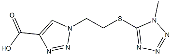 1-{2-[(1-methyl-1H-1,2,3,4-tetrazol-5-yl)sulfanyl]ethyl}-1H-1,2,3-triazole-4-carboxylic acid Struktur