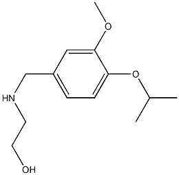 2-({[3-methoxy-4-(propan-2-yloxy)phenyl]methyl}amino)ethan-1-ol Struktur