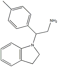 2-(2,3-dihydro-1H-indol-1-yl)-2-(4-methylphenyl)ethanamine Struktur