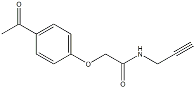 2-(4-acetylphenoxy)-N-prop-2-ynylacetamide Struktur