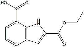 2-(ethoxycarbonyl)-1H-indole-7-carboxylic acid Struktur