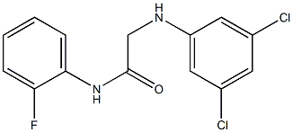 2-[(3,5-dichlorophenyl)amino]-N-(2-fluorophenyl)acetamide Struktur