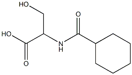 2-[(cyclohexylcarbonyl)amino]-3-hydroxypropanoic acid Struktur
