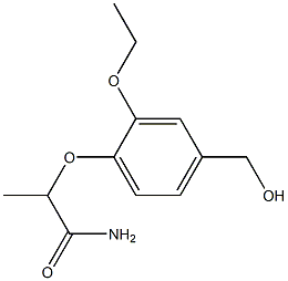 2-[2-ethoxy-4-(hydroxymethyl)phenoxy]propanamide Struktur