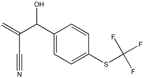 2-[hydroxy({4-[(trifluoromethyl)sulfanyl]phenyl})methyl]prop-2-enenitrile Struktur
