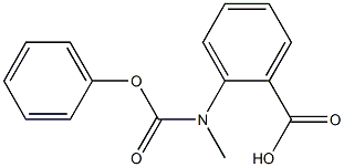 2-[methyl(phenoxycarbonyl)amino]benzoic acid Struktur