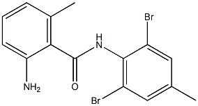 2-amino-N-(2,6-dibromo-4-methylphenyl)-6-methylbenzamide Struktur