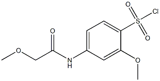 2-methoxy-4-(2-methoxyacetamido)benzene-1-sulfonyl chloride Struktur