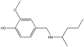 2-methoxy-4-[(pentan-2-ylamino)methyl]phenol Struktur