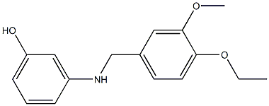 3-{[(4-ethoxy-3-methoxyphenyl)methyl]amino}phenol Structure