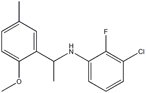 3-chloro-2-fluoro-N-[1-(2-methoxy-5-methylphenyl)ethyl]aniline Struktur