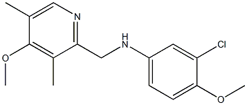 3-chloro-4-methoxy-N-[(4-methoxy-3,5-dimethylpyridin-2-yl)methyl]aniline Struktur