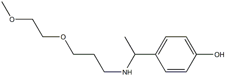 4-(1-{[3-(2-methoxyethoxy)propyl]amino}ethyl)phenol Struktur