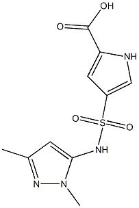 4-[(1,3-dimethyl-1H-pyrazol-5-yl)sulfamoyl]-1H-pyrrole-2-carboxylic acid Structure