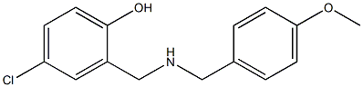 4-chloro-2-({[(4-methoxyphenyl)methyl]amino}methyl)phenol Struktur