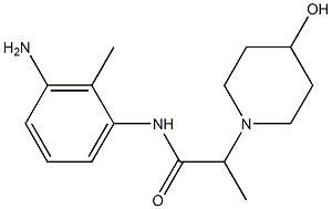N-(3-amino-2-methylphenyl)-2-(4-hydroxypiperidin-1-yl)propanamide Struktur