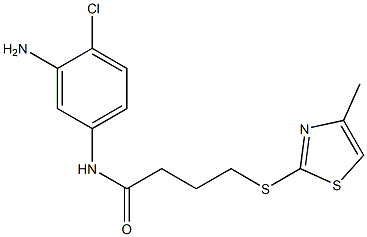N-(3-amino-4-chlorophenyl)-4-[(4-methyl-1,3-thiazol-2-yl)sulfanyl]butanamide Struktur
