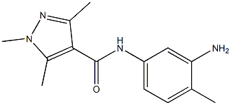 N-(3-amino-4-methylphenyl)-1,3,5-trimethyl-1H-pyrazole-4-carboxamide Struktur