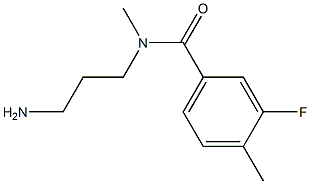 N-(3-aminopropyl)-3-fluoro-N,4-dimethylbenzamide Struktur