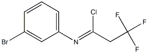 N-(3-bromophenyl)-2,2,2-trifluoroethanecarbonimidoyl chloride Struktur