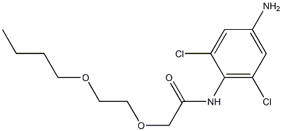 N-(4-amino-2,6-dichlorophenyl)-2-(2-butoxyethoxy)acetamide Struktur