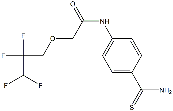 N-(4-carbamothioylphenyl)-2-(2,2,3,3-tetrafluoropropoxy)acetamide Struktur