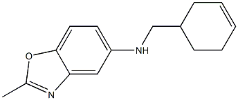 N-(cyclohex-3-en-1-ylmethyl)-2-methyl-1,3-benzoxazol-5-amine Struktur